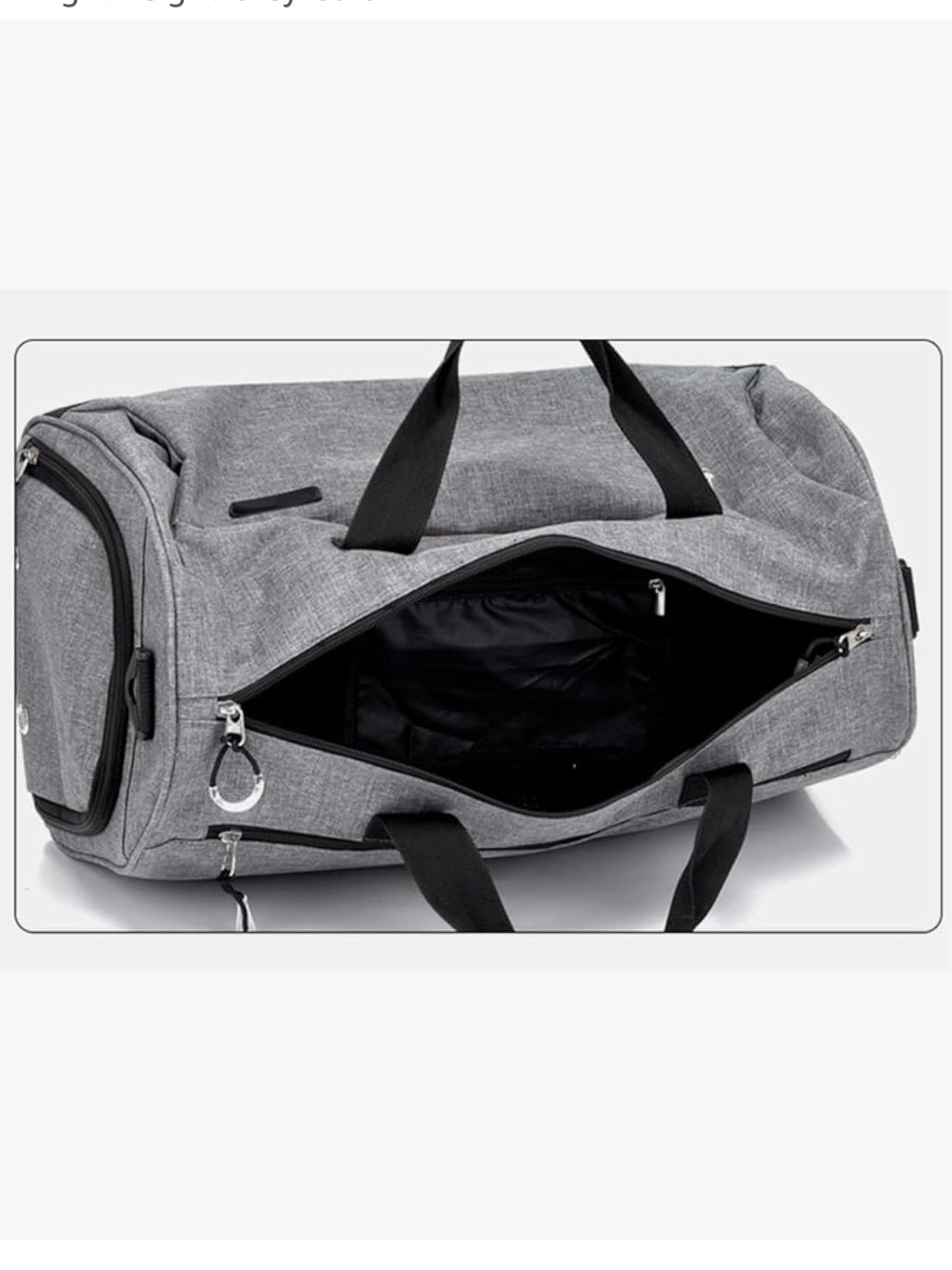 L&M Gray Oxford Sports Duffel Bag NWT